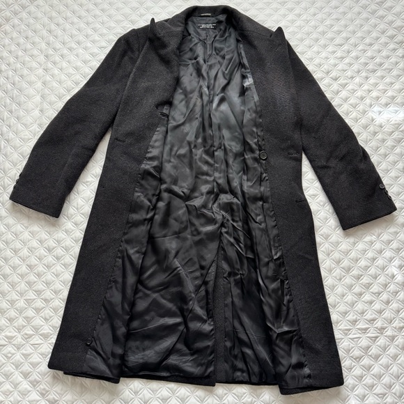 American Male Charcoal Gray Long Wool Cashmere Overcoat Sz L 42 - Picture 10 of 16